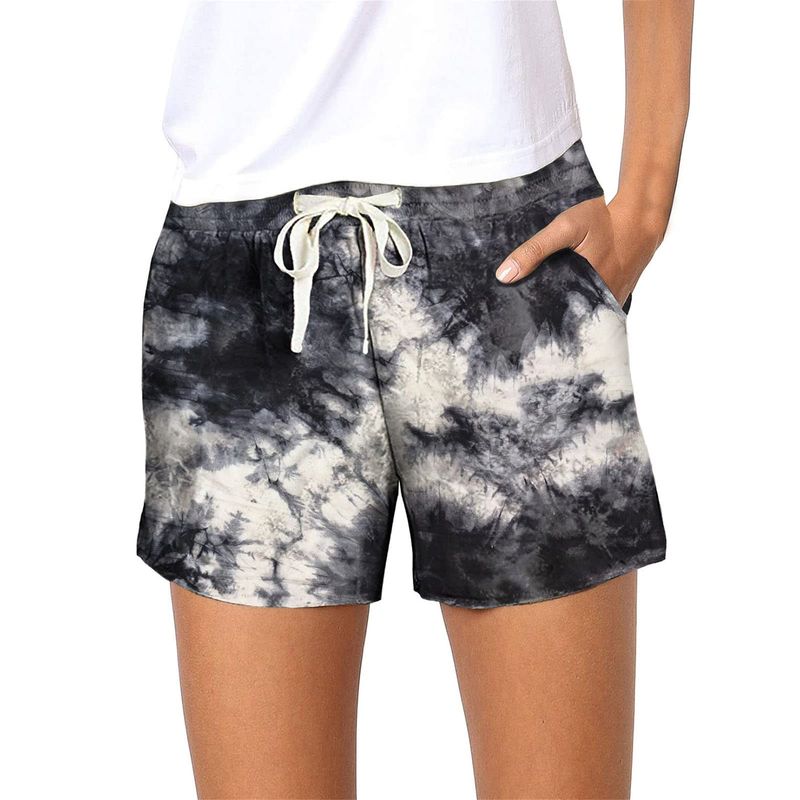 EVERSO - Pack 4 Short Deportivo Yoga Mujer Tie-dye Verano