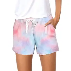 EVERSO - Pack 6 Short Deportivo Yoga Mujer Tie-dye Verano