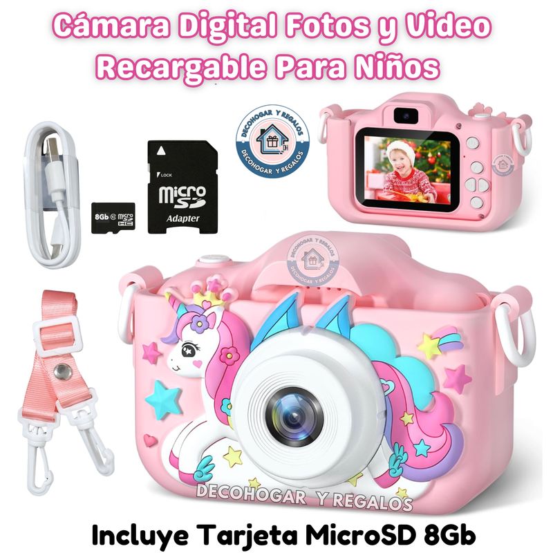 GENERICO - Cámara Juguete Niños Digital Fotos Video Infantil