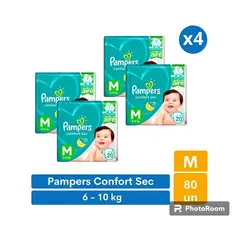 PAMPERS - Pañales Confort Sec M 80 pañales