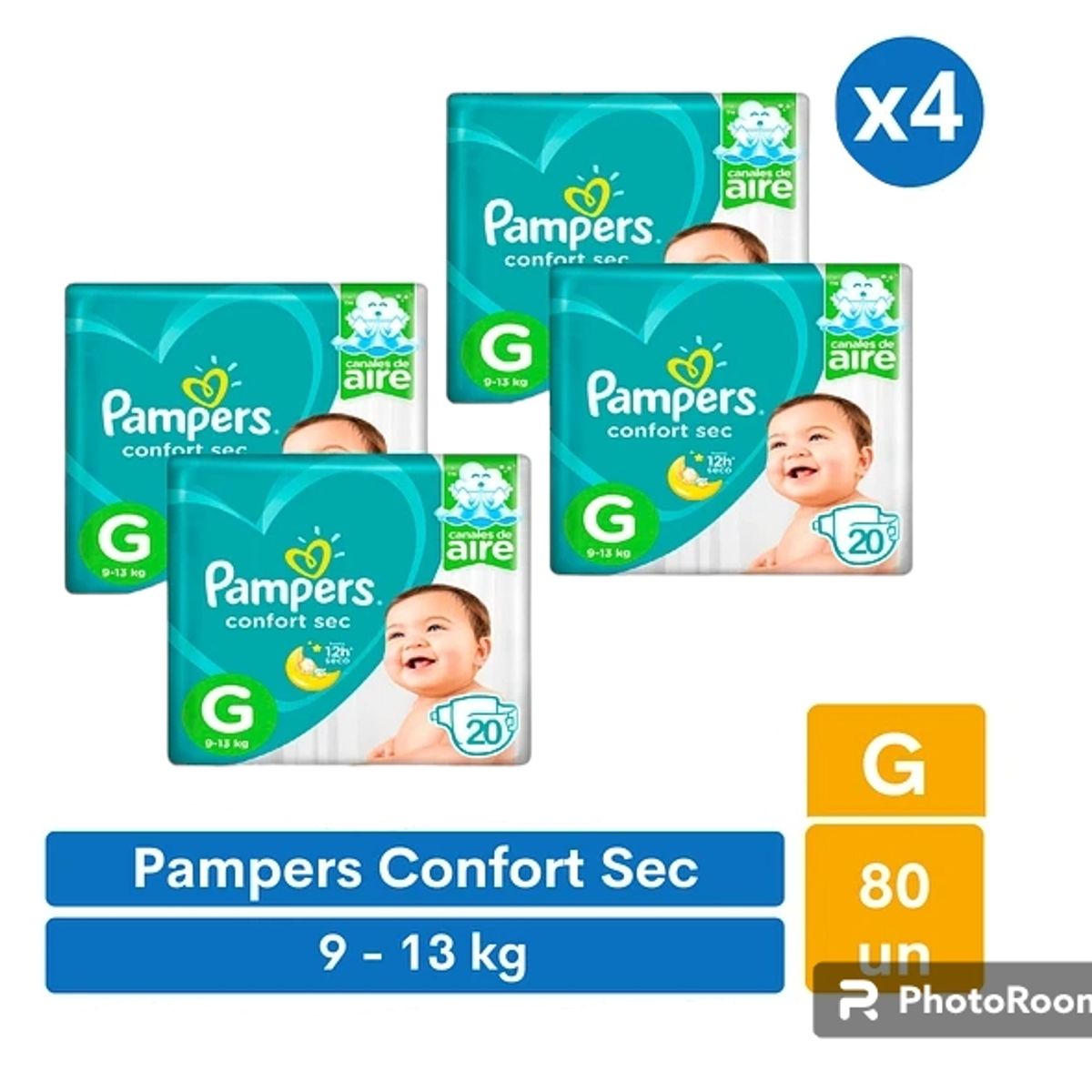 PAMPERS - Pañales Pampers Confort Sec G 80 pañales