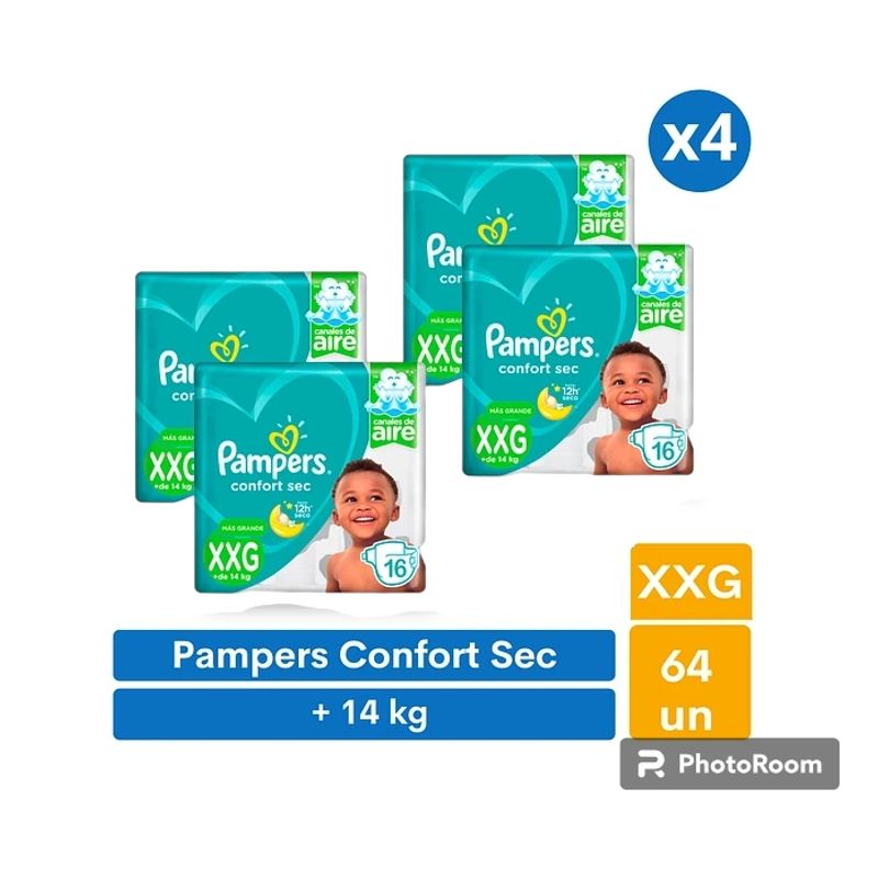 PAMPERS - Pañales Pampers Confort Sec XXG 64 pañales