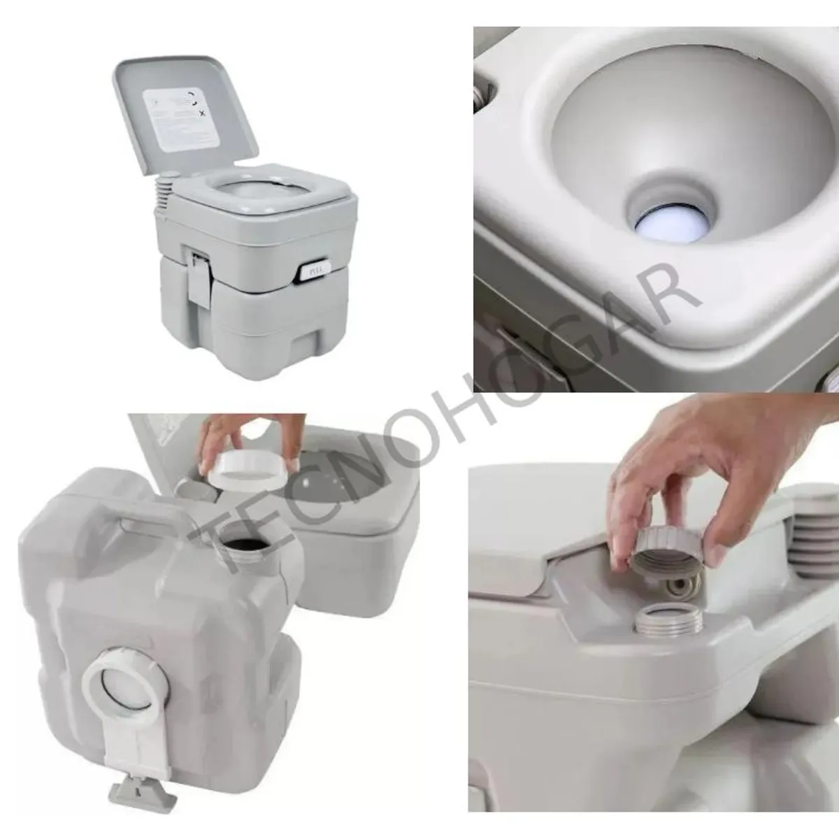 GENERICO - Baño Químico Portátil 20 Litros Reutilizable Camping