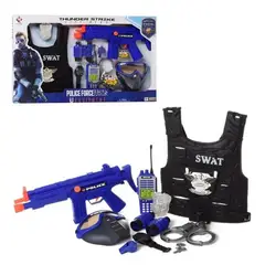 GENERICO - Disfraz Role Play Swat Police Forces, 10 Piezas