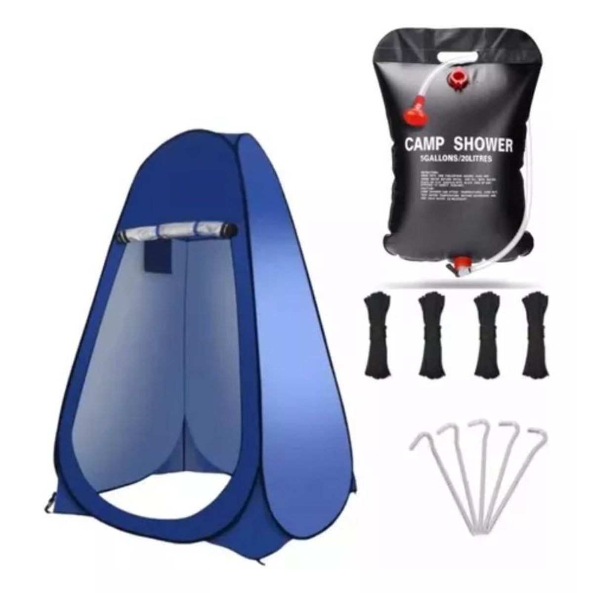 GENERICO - Pack Carpa Baño y ducha solar 40L combo camping