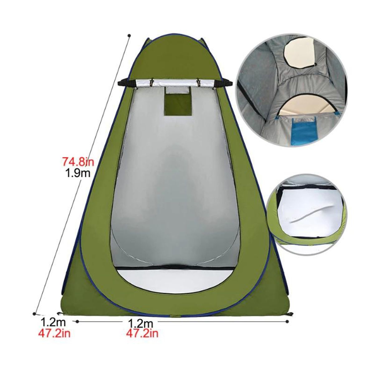 GENERICO - Pack Carpa Baño y ducha solar 40L combo camping