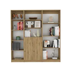 FMFURNITURE - Set Estante 45Cm +Estante 2 P + Estante 4 R Fm-008C Cafe Claro