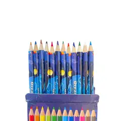 GENERICO - Lapices Set Azul 12 Colores Astronauta Infantil Escolar