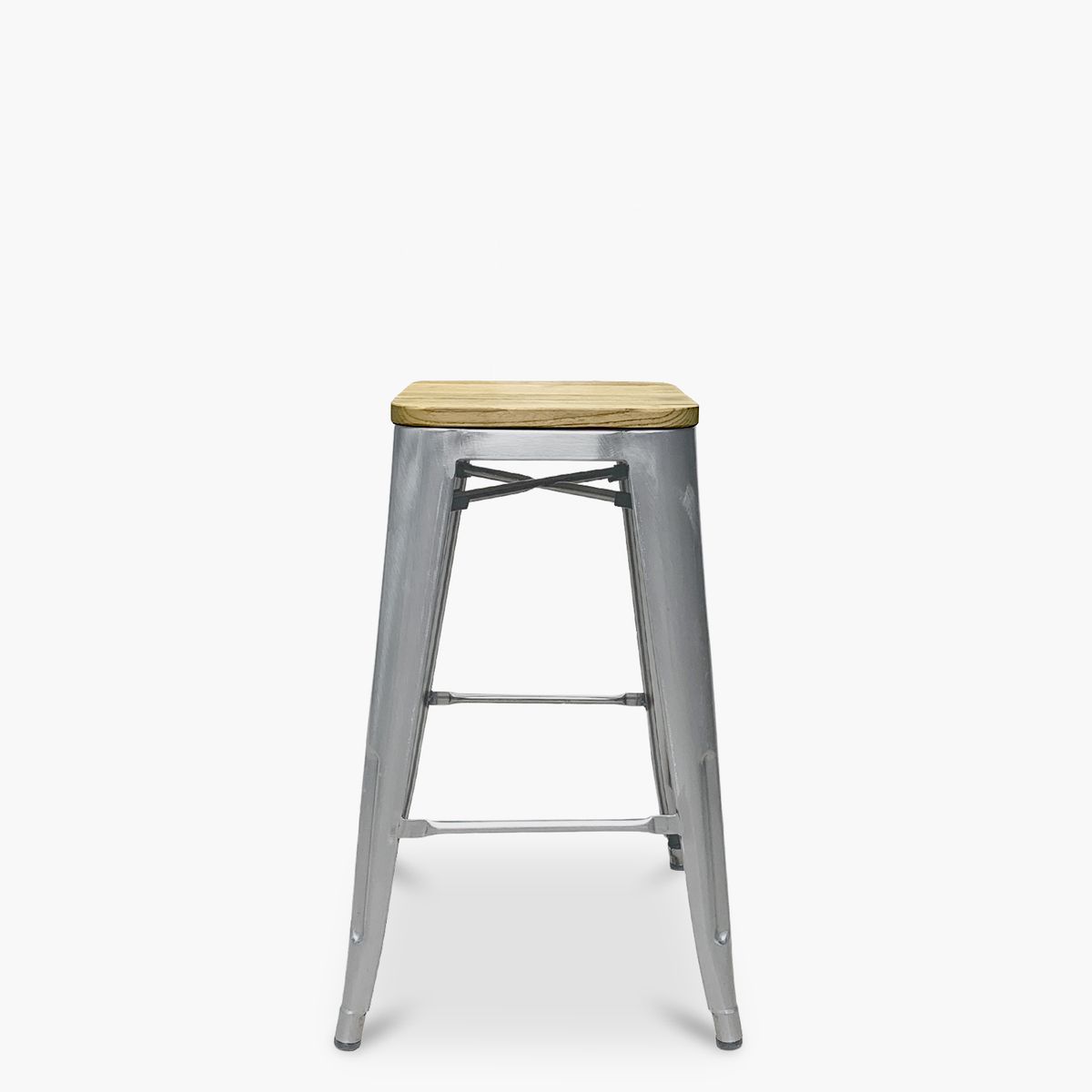 FORM DESIGN - Taburete Piso medio Tolix Madera Plata Form