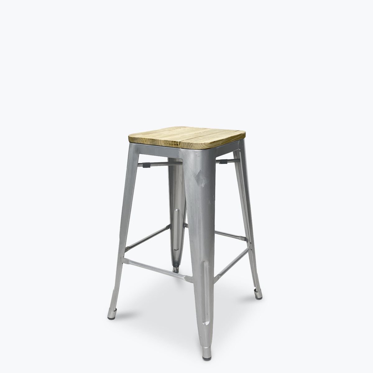 FORM DESIGN - Taburete Piso medio Tolix Madera Plata Form