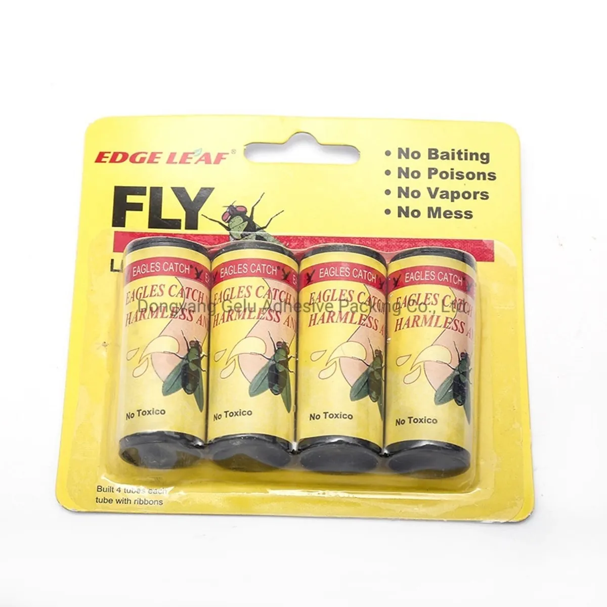 GENERICO - Pack 4 Cinta Atrapa Moscas Tubos Trampa Pegamento Insectos