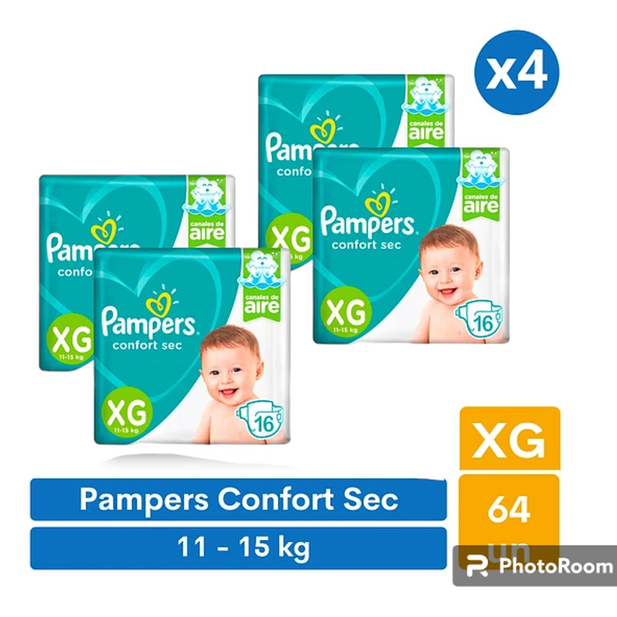 PAMPERS - Pañales Pampers Confort Sec 64 pañales