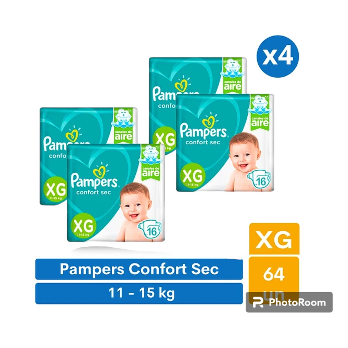 PAMPERS - Pañales Pampers Confort Sec 64 pañales