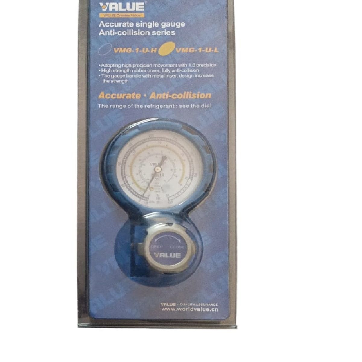 GENERICO - Manómetro Manifold Baja R410 R134a R22 R407c  VALUE