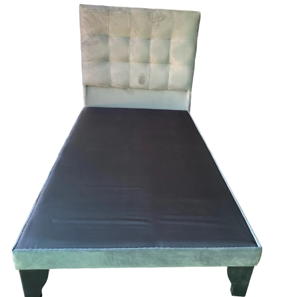 MBC - Base Europea 1.5 Plazas + Respaldo 1.5 Plazas Valencia Felpa Gris