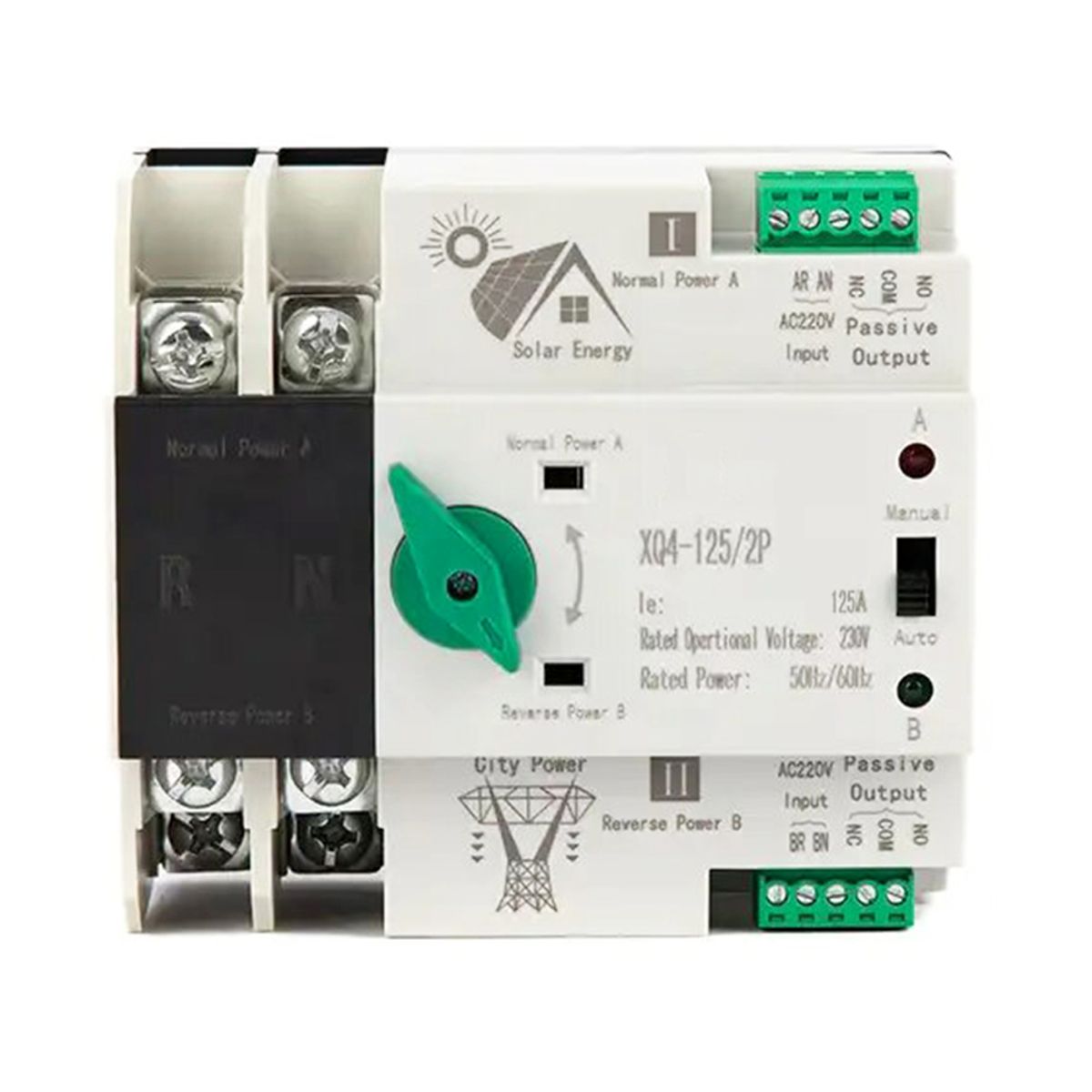 Interruptor Ats Transferencia Automática 125a Monofásico, marca SOLIOT - Foto Principal