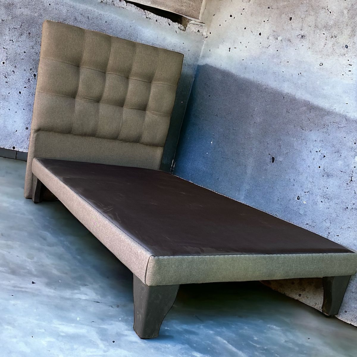 MBC - Base Europea 1.5 Plazas + Respaldo 1.5 Plazas Valencia Tela Gris Oscuro