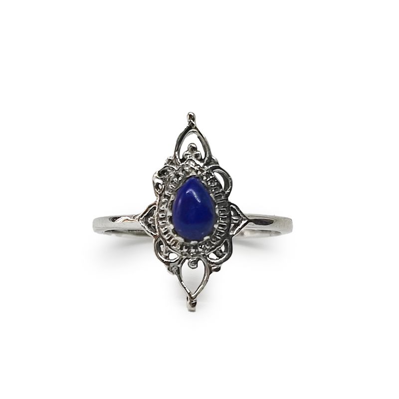ANDREA COGGIOLA JOYAS - Anillos Ishani Piedra Lapislázuli Plata Fina 925