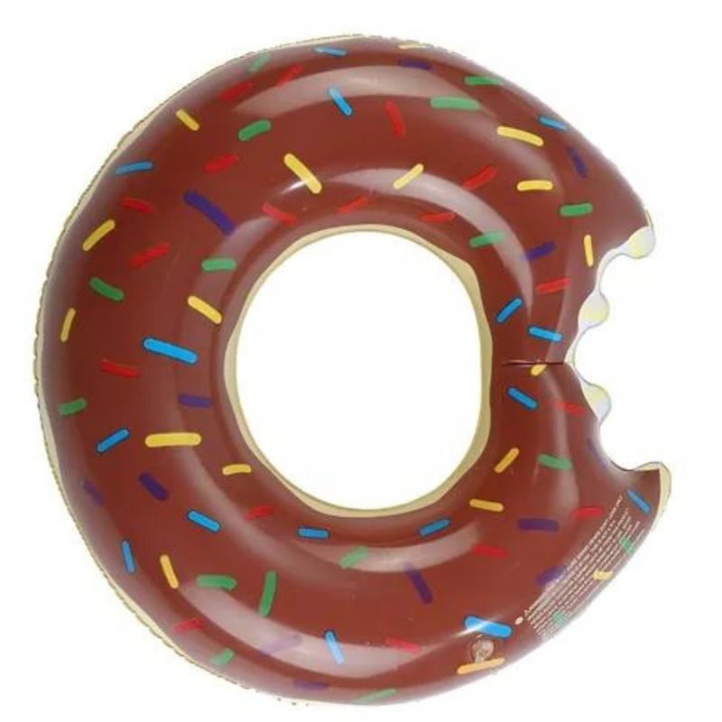 GENERICO - Flotador Piscina Dona Marrón 70cm Donut Salvavidas