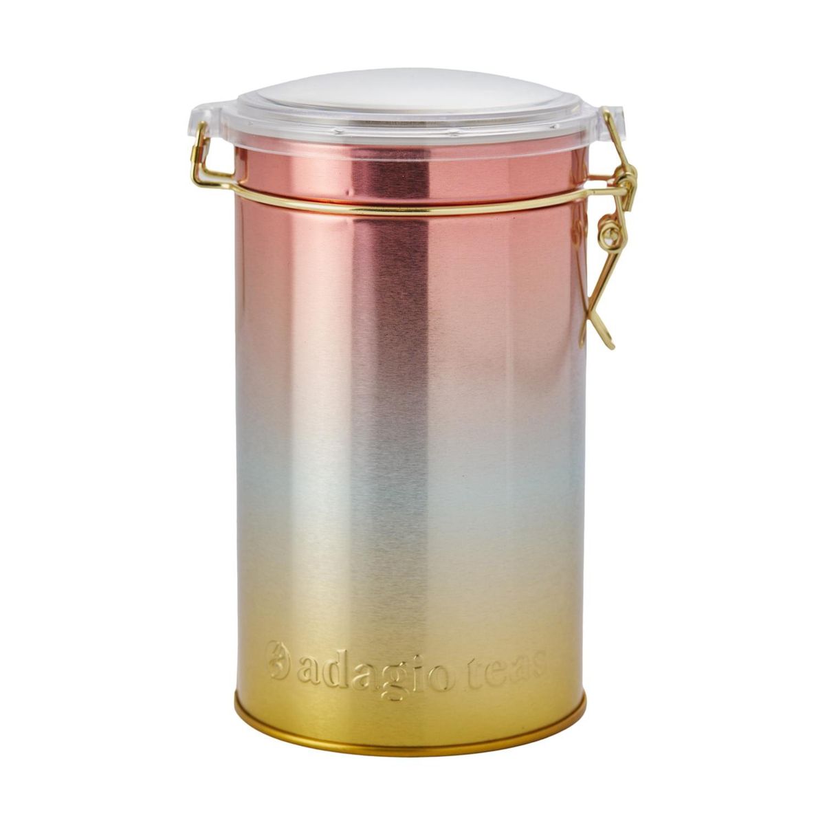 ADAGIO TEAS - Tarro Grande Gradient Rosado Celeste Almacenador de Té 8 oz