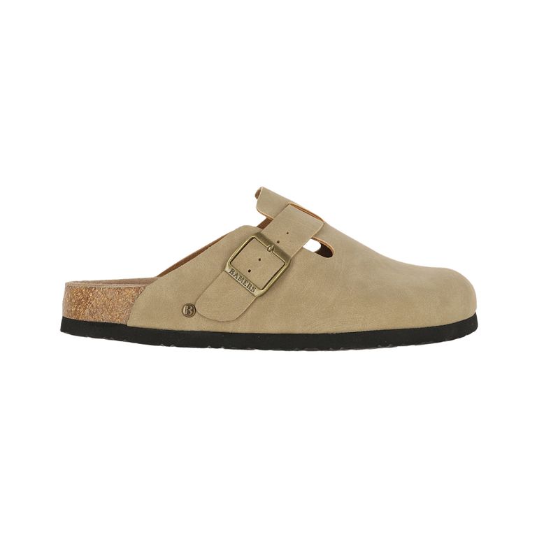 Zueco Classic Buckle Mujer Beige