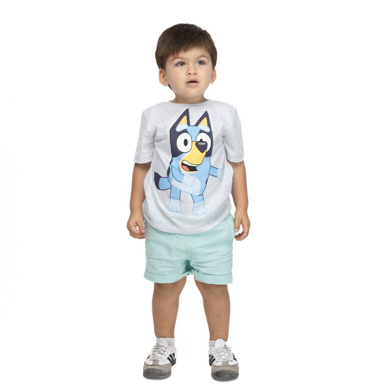 BLUEY - Polera Niño Gris Bluey