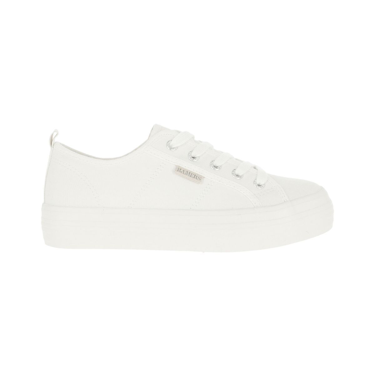 BAMERS - Zapatilla Bamers New Canvas Platform Mujer Blanco