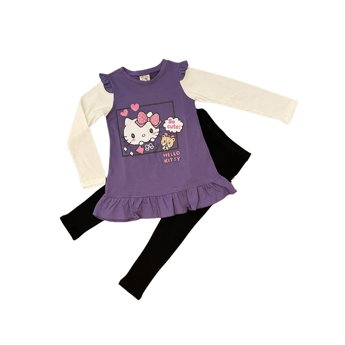 HELLO KITTY - Conjunto Niña Polera+Calza Hello Kitty - Purpura