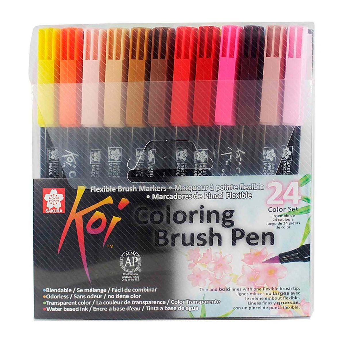 SAKURA - Set Plumones Acuarelables Sakura Koi Brush 24 Colores