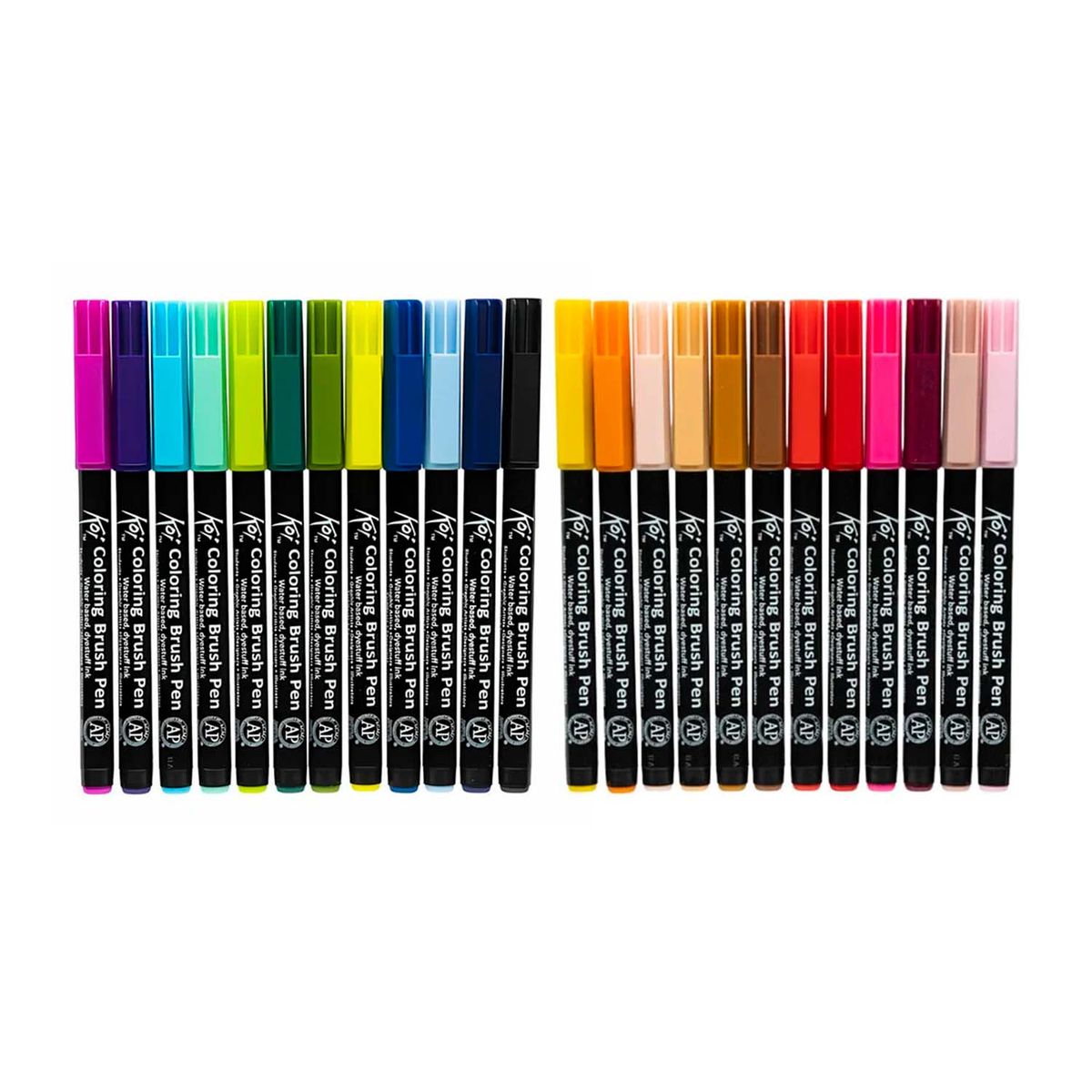 SAKURA - Set Plumones Acuarelables Sakura Koi Brush 24 Colores