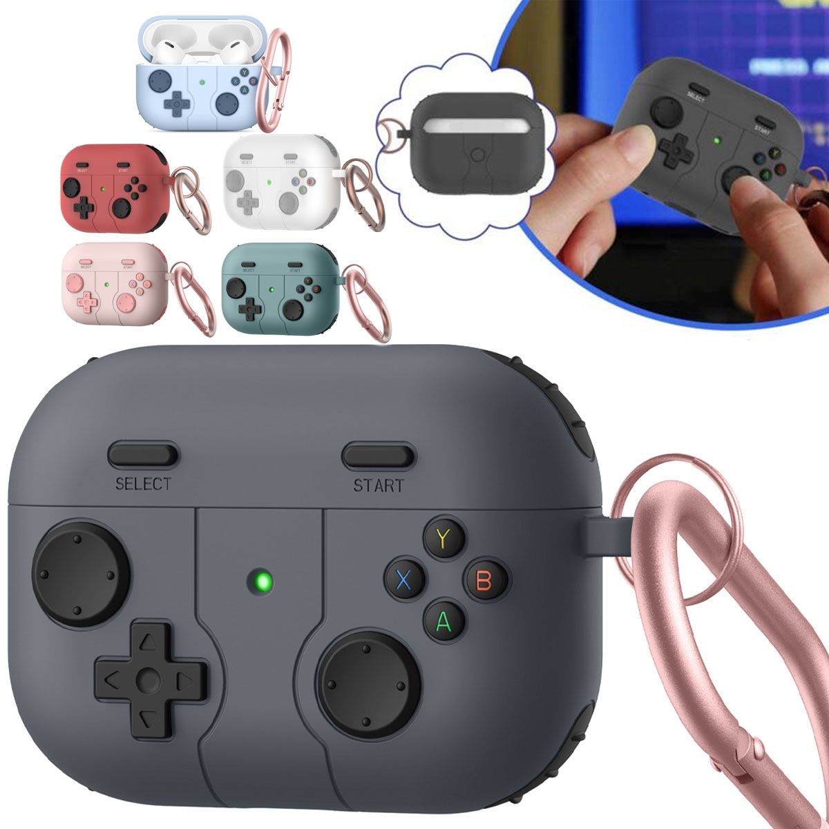 EDWINAYY - Fundas Para AirPods 123 Pro Cover Case Consola De Juego