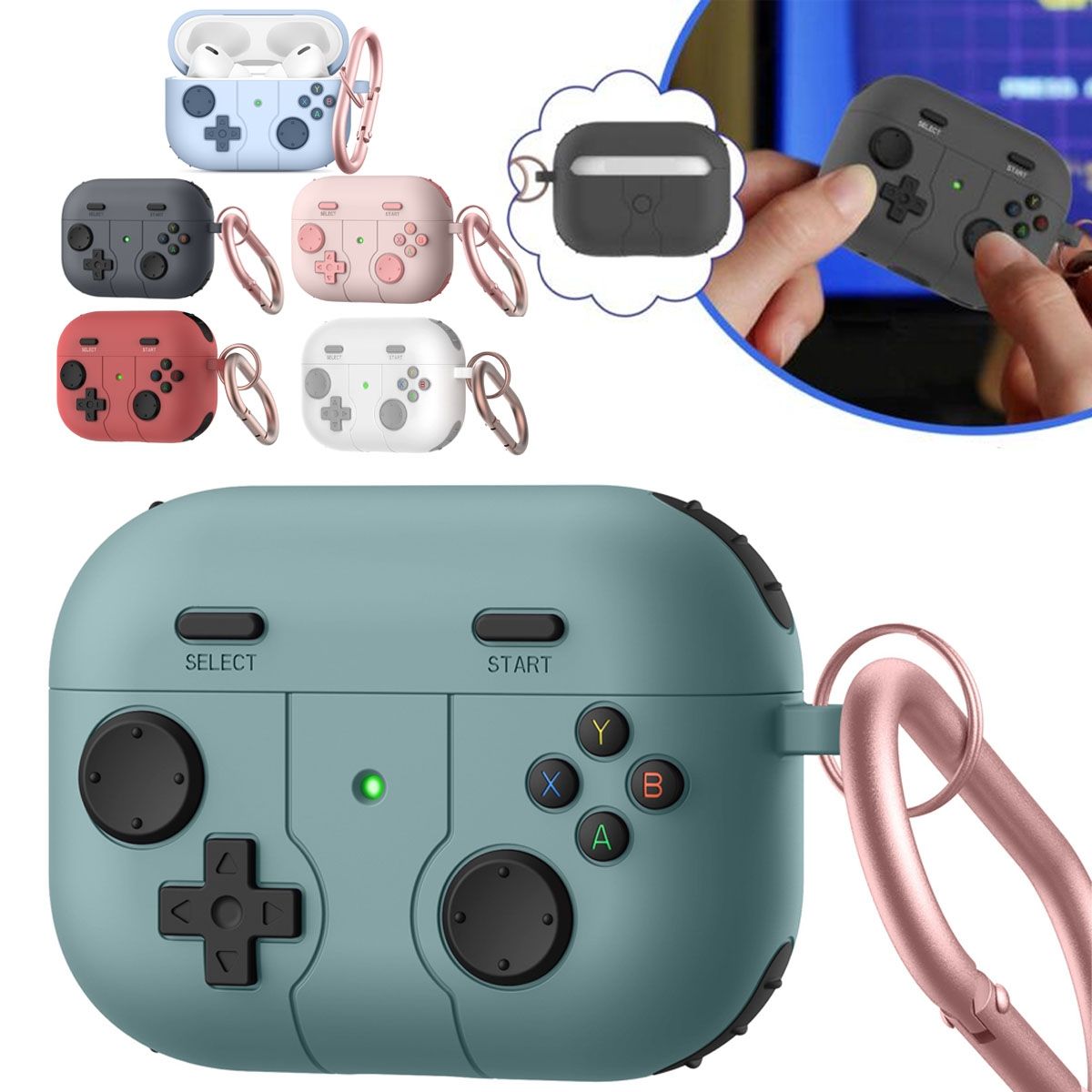 EDWINAYY - Fundas Para AirPods 123 Pro Cover Case Consola De Juego