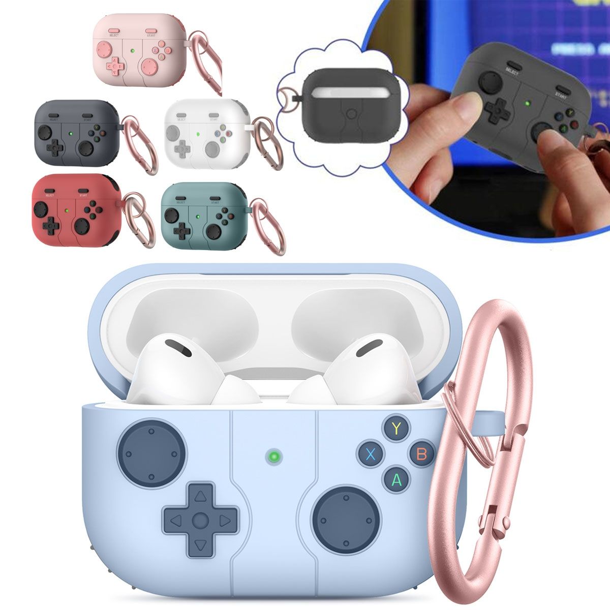 EDWINAYY - Fundas Para AirPods 123 Pro Cover Case Consola De Juego