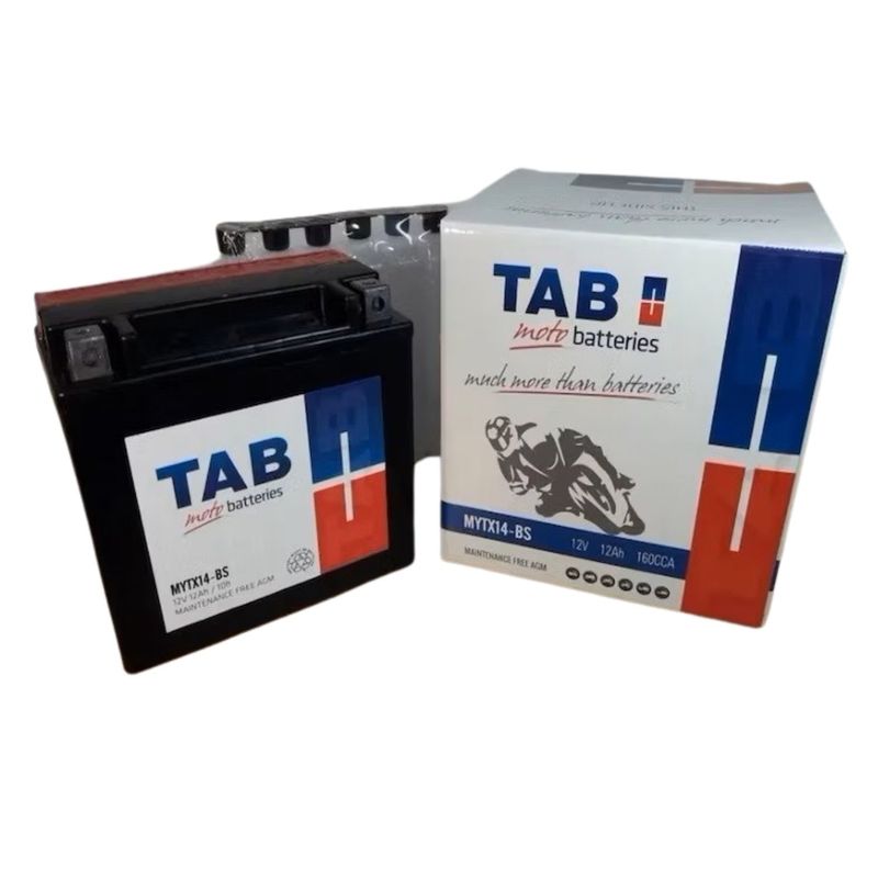BATERIAS TAB - Batería De Moto Ytx14-bs 12v 12a Agm Tab Libre Mantención