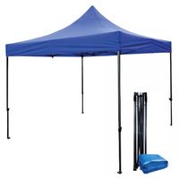 Toldo Plegable 3 X 3 Metros Impermeable Color Azul Terraza