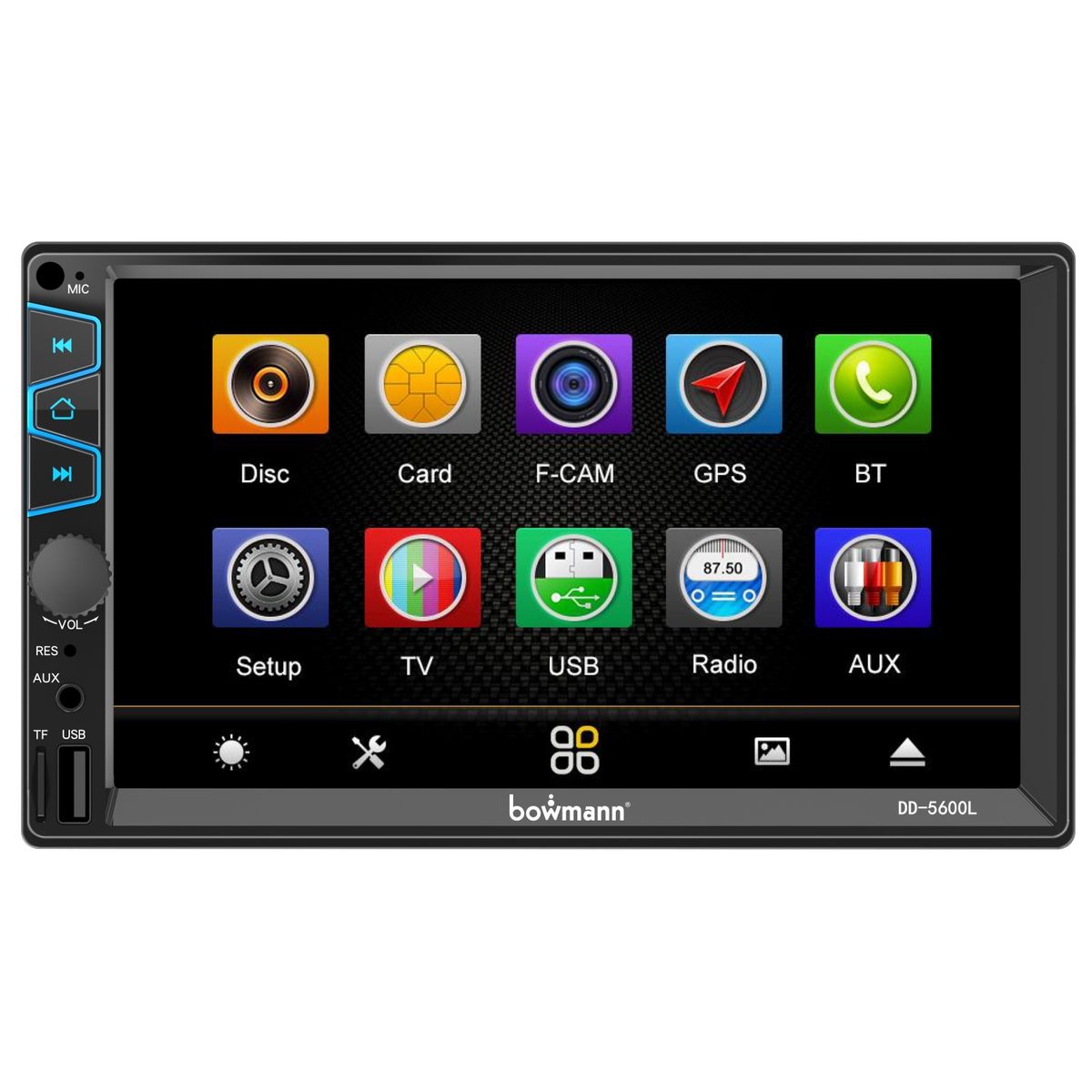 BOWMANN - Radio Auto 2 Din Bowmann Mirrorlink Bluetooth Dd-5600l