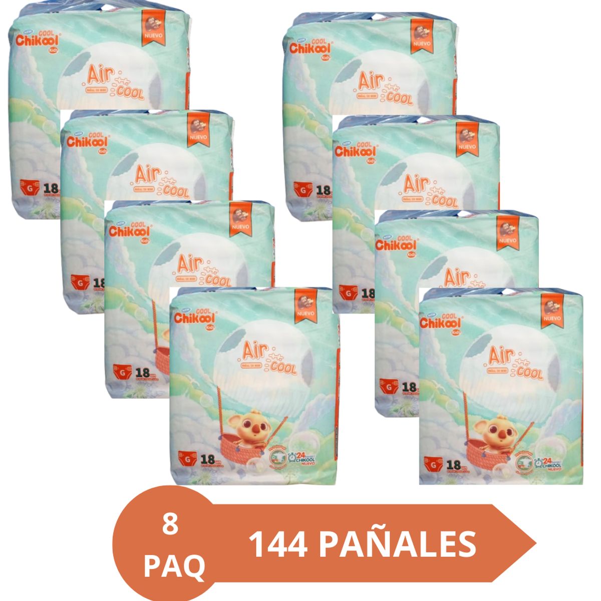 GENERICO - Pañales Chikool Cool G 144 pañales