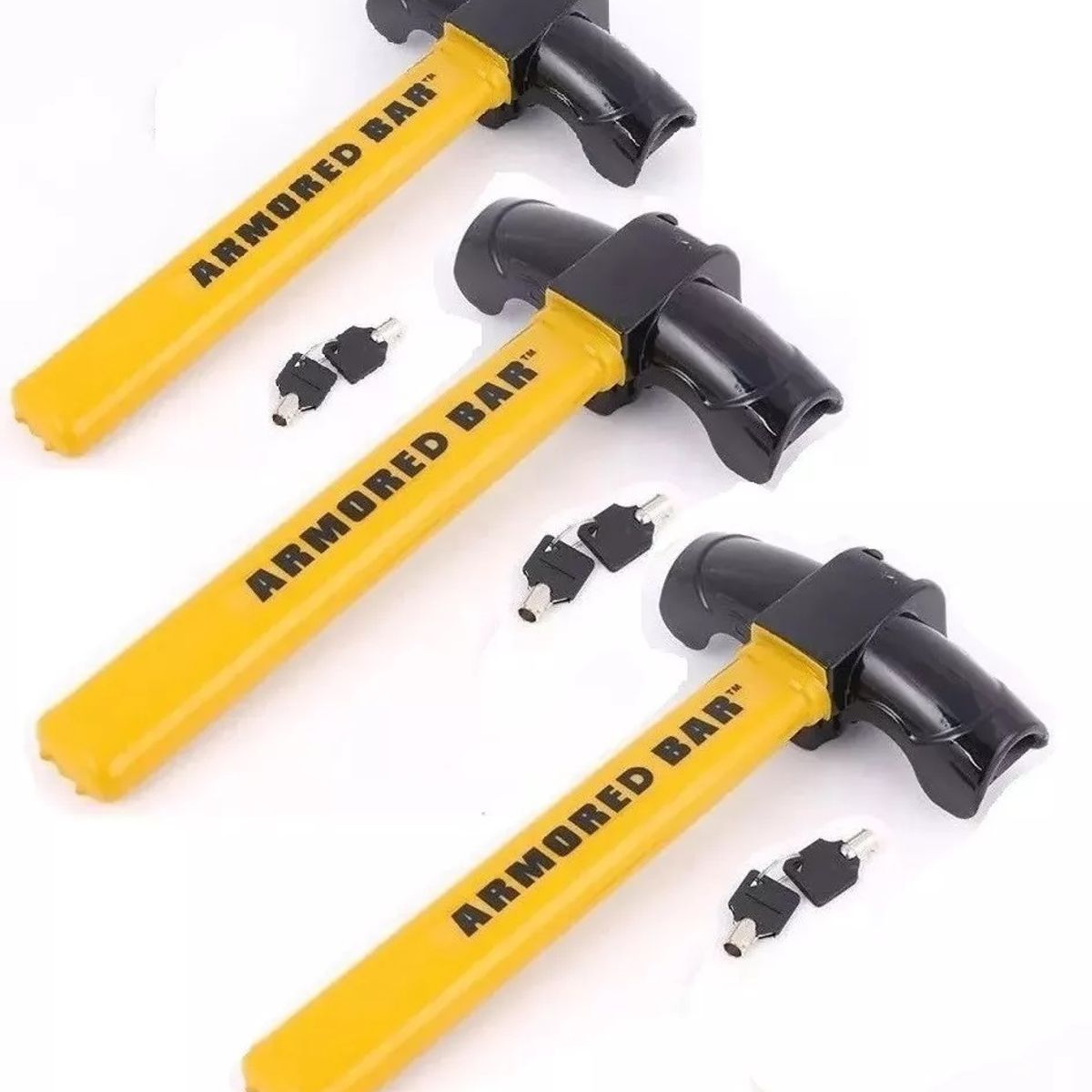 GENERICO - Pack X3 Traba Volantes Anti Robo Traba Volante Seguirdad