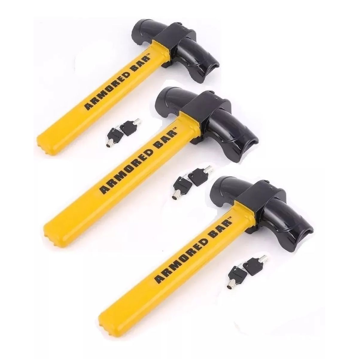 GENERICO - Pack X3 Traba Volantes Anti Robo Traba Volante Seguirdad