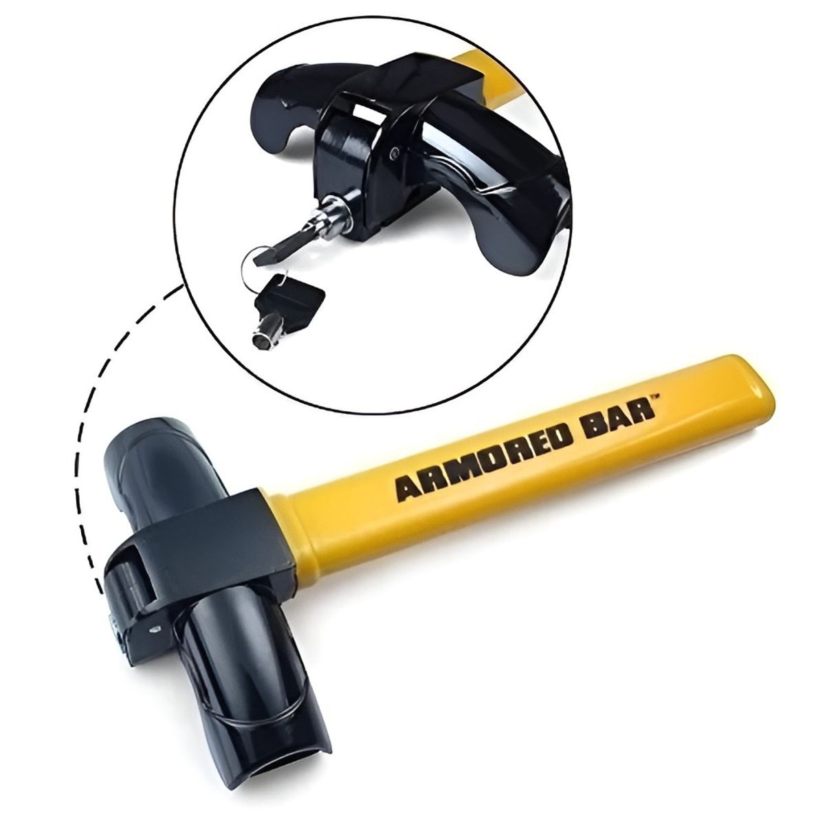 GENERICO - Pack X3 Traba Volantes Anti Robo Traba Volante Seguirdad