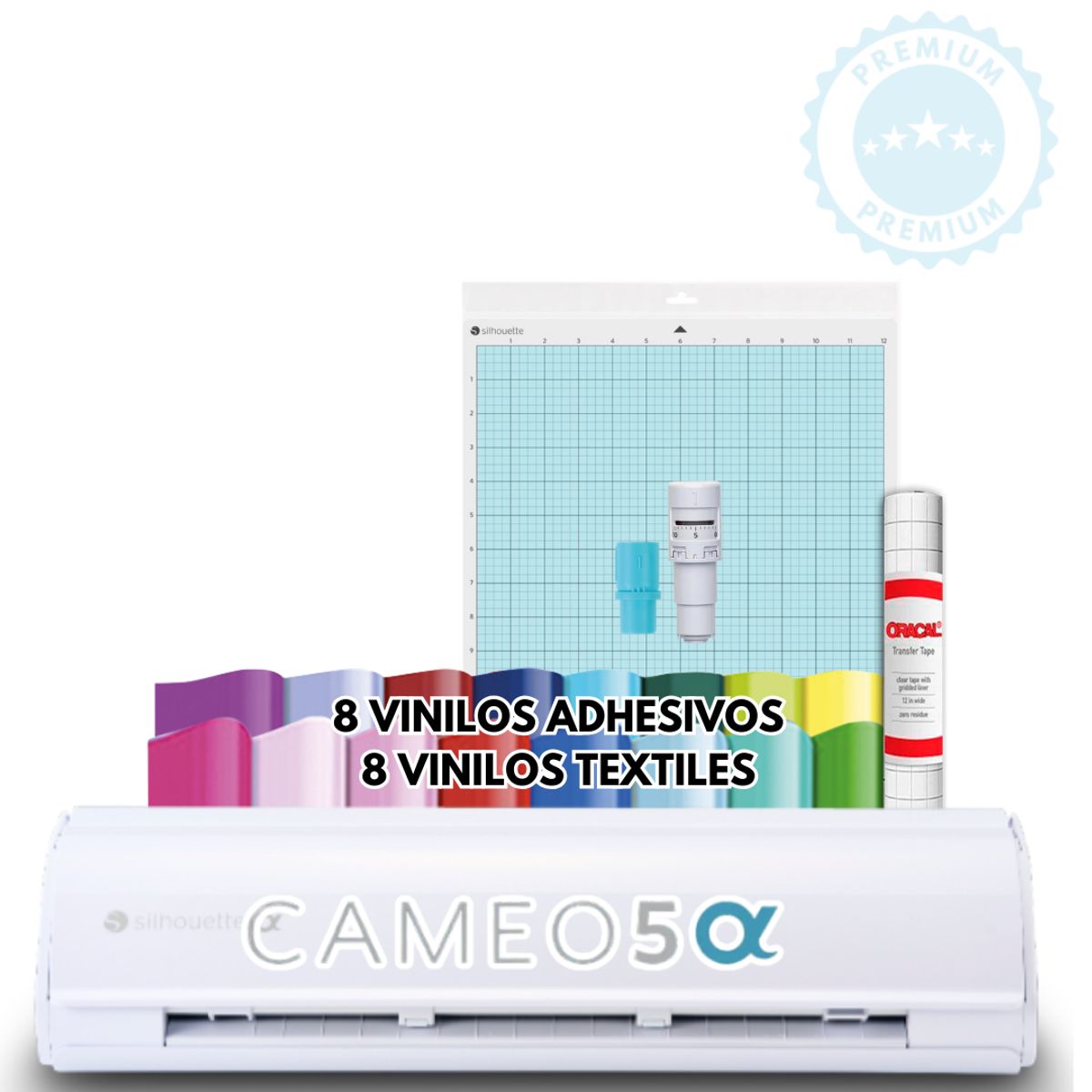 SILHOUETTE - Cameo 5 plotter alpha Blanca + INSUMOS K136