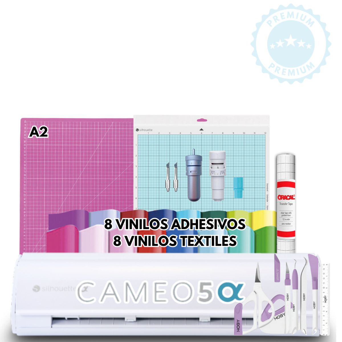 SILHOUETTE - Cameo 5 plotter alpha Blanca kit gold K140