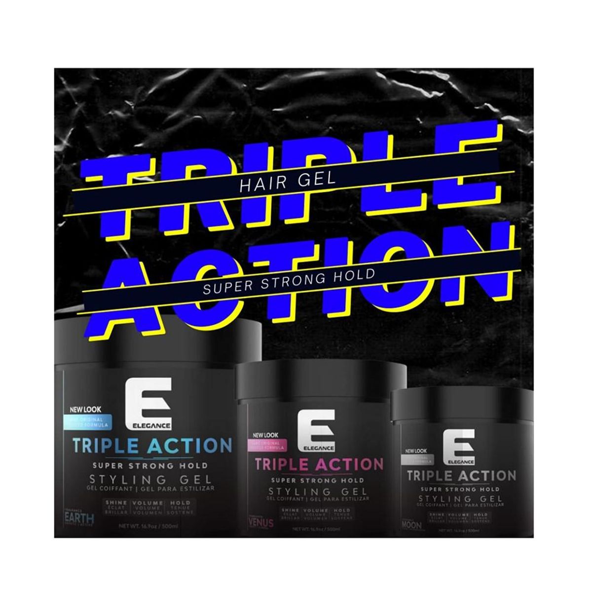 ELEGANCE - Gel Capilar Elegance Triple Acción Moon Fijación Fuerte 500ml ELEGANCE