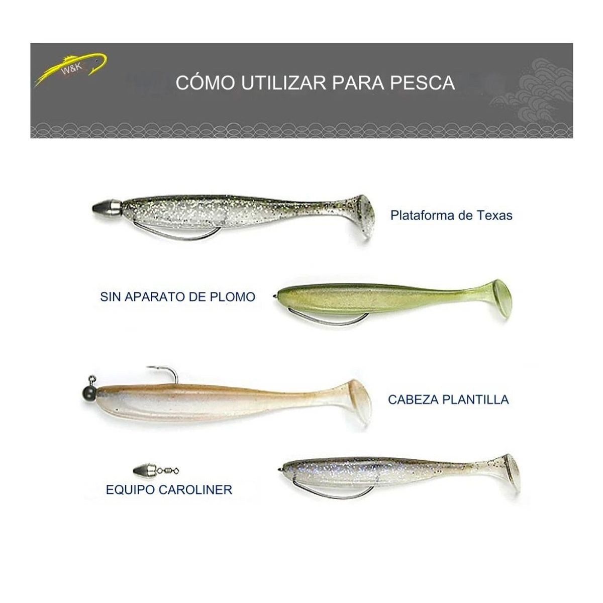 GENERICO - Vinilo suaves Bearking Pesca con aroma y aditivos 6pcs