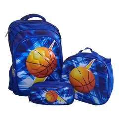UTILISIMO - Mochila Infantil Incluye Estuche Y Lonchera 40X30X18cm NIÑO