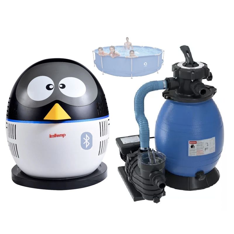 KALTEMP - KIT FILTRACION MAS TEMPERATURA PARA TU PISCINA BOMBAS DE CALOR