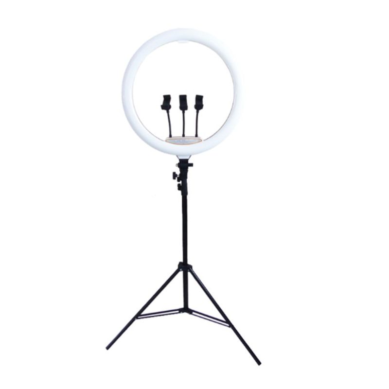 GENERICO - Aro LED de 18” Modelo LIJ-45 de 3 Soportes, Control Remoto y Atril