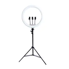 GENERICO - Aro LED de 18” Modelo LIJ-45 de 3 Soportes, Control Remoto y Atril