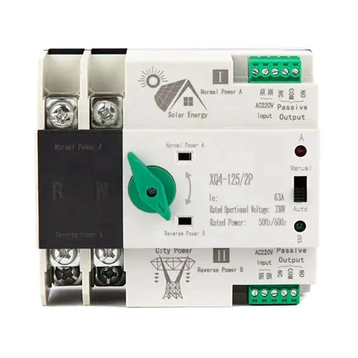 SOLIOT - Interruptor Ats Transferencia Automática 63a Monofásico