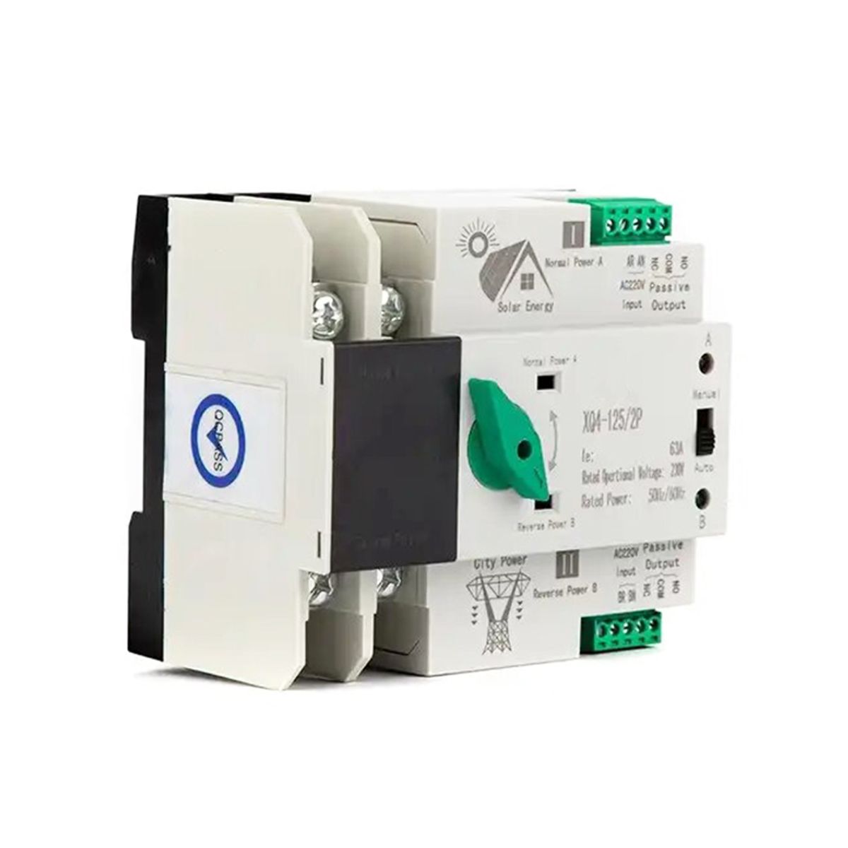 SOLIOT - Interruptor Ats Transferencia Automática 63a Monofásico